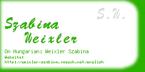 szabina weixler business card